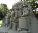 zandsculpturen in tuinen Kasteel Warmelo